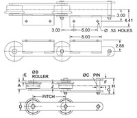 Roller-Conveyor-Chains---B1264R-CHAIN---A2-ATTACHMENT--WELDED-_2