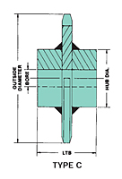 No. 200 - 2 1/2" Pitch - Plain Bore - C