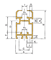 DOUBLE PLUS® Aluminum Guide Rail-C2030VRP-R3L