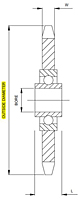 Ball Bearing Idler Sprocket Hardened Teeth