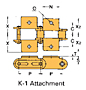 Double Pitch Conveyor Lambda Chain Attachment-K-1